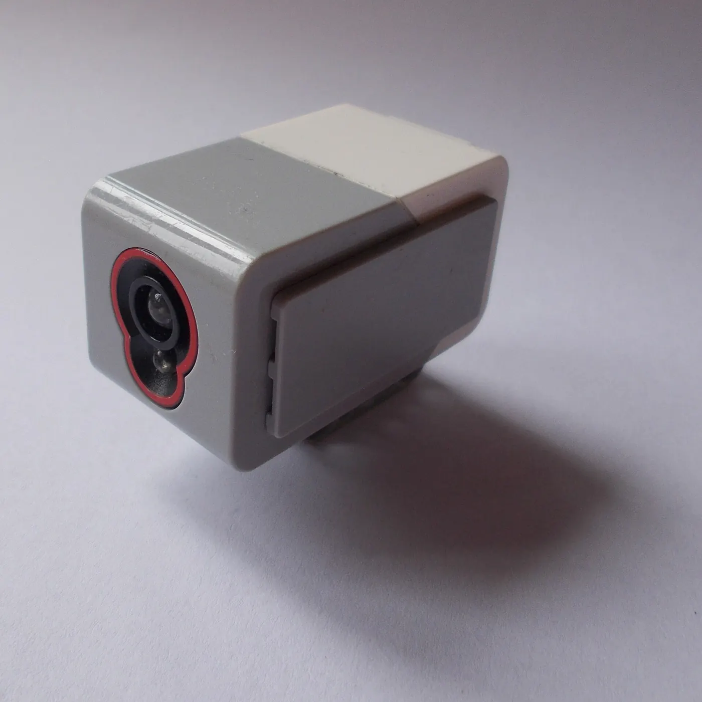 The EV3 colour sensor reads colour and light, which is how a robot follows a line.